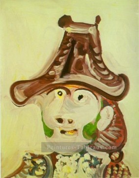 Tête de torero 1971 cubiste Peinture à l'huile